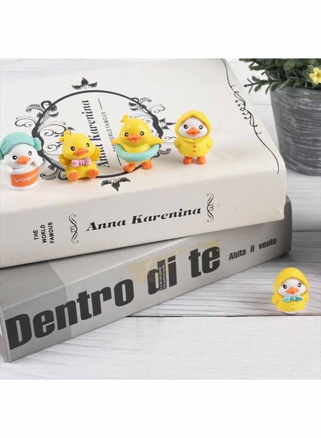 6 قطع من زينة السيارات على شكل بط أصفر، مجسمات بط من الراتنج لتزيين لوحة القيادة ومرآة الرؤية الخلفية، إكسسوارات داخلية للسيارة، زينة منزلية - Image 5